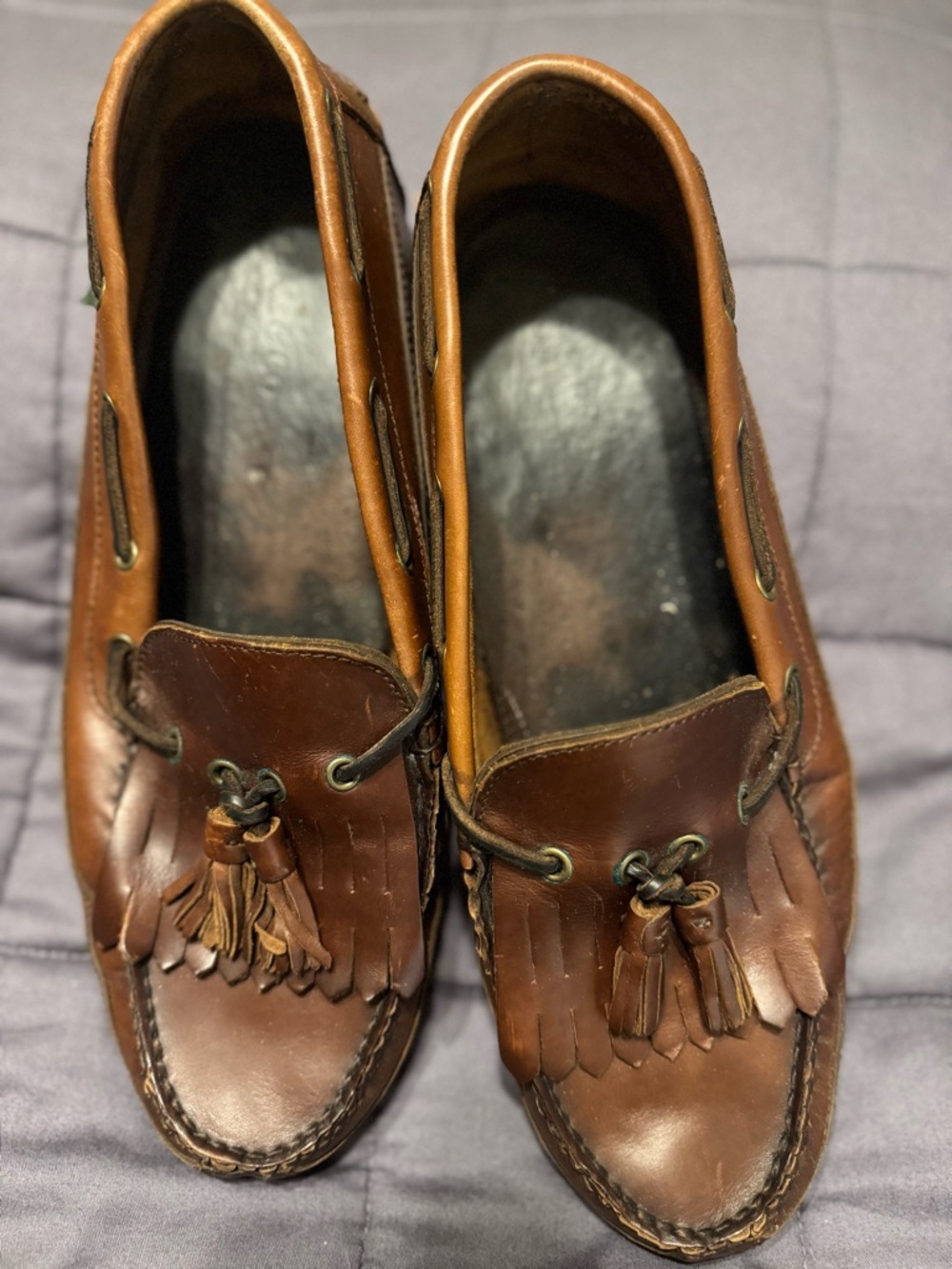 G.H. Bass & Co. Brown Leather Tassel Kiltie Loafers